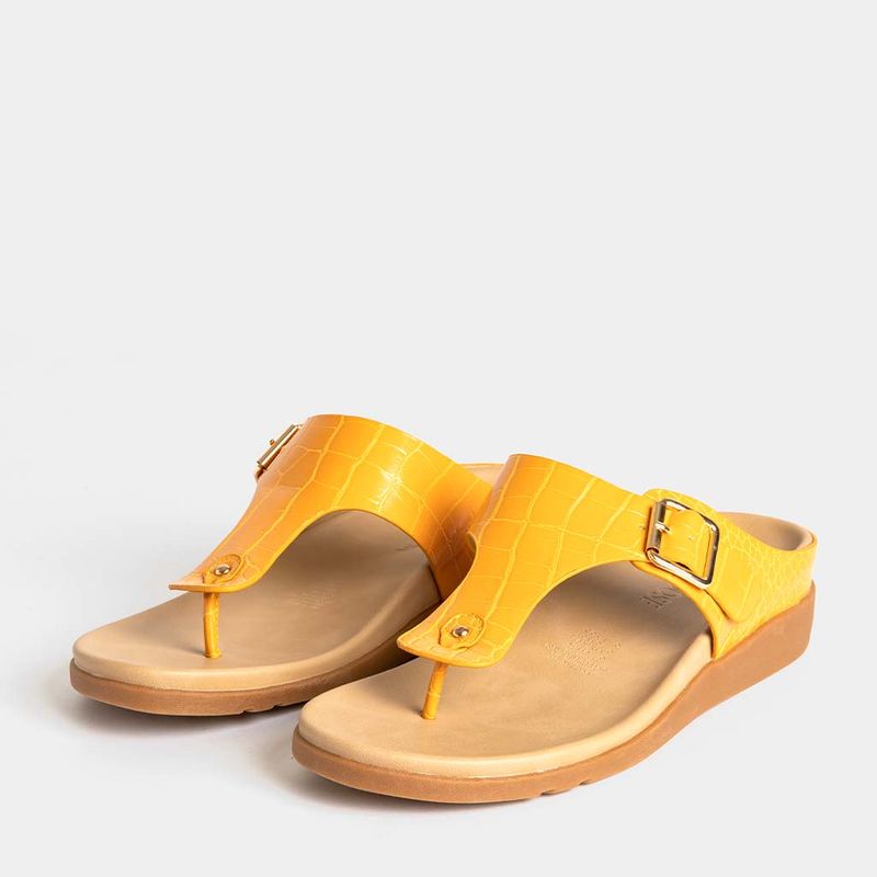 Sandalias-Casual-Footloose-Mujeres-Fch-Gy005-Gisse-Croco-Sintetico-AMARILLO-40